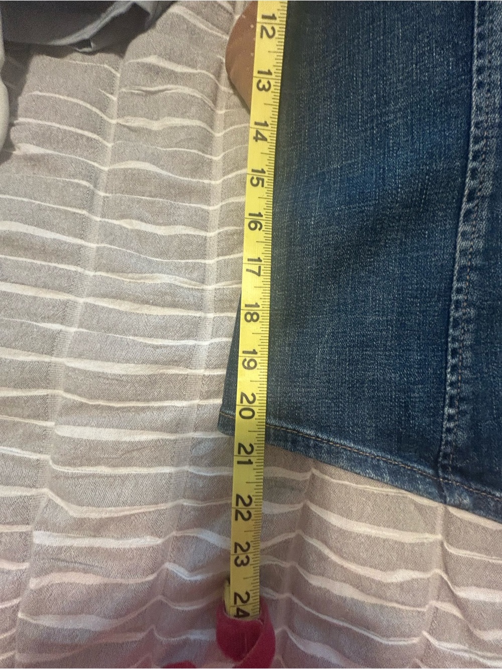 Chico's Blue Denim Jean Jacket with Puff Sleeves - Picture 11 of 12